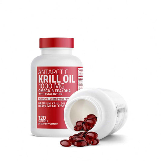 Antarctic Krill Oil Softgels 1000mg | Omega-3 EPA & DHA, Astaxanthin & Phospholipids